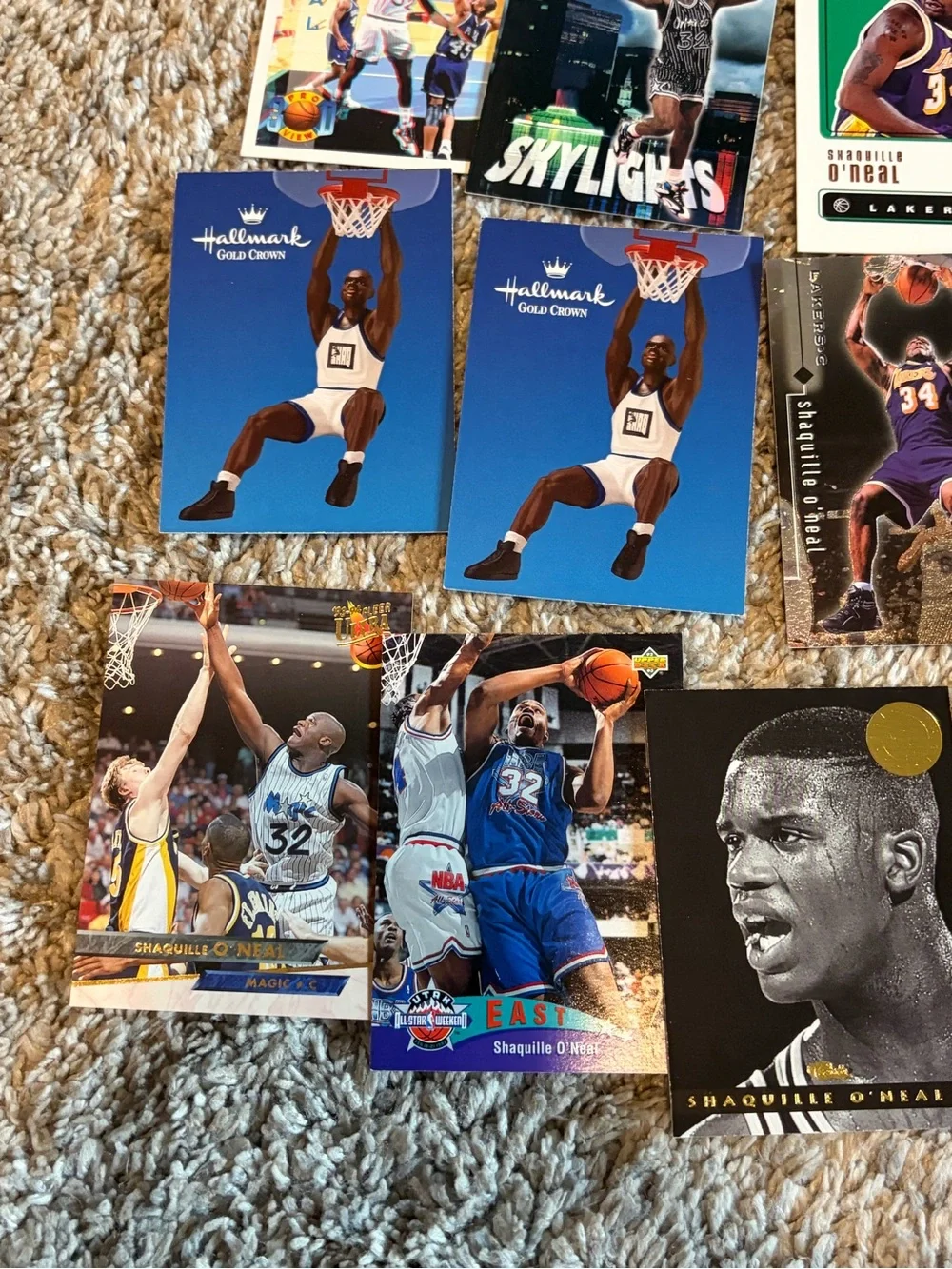 Shaquille O’Neal lot of 23 basketball card Orlando Magic LSU Tigers